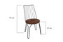 Hanah Home Juego de Sillas 275 V2, Estilo Bohemio Boho-Chic, Piel Sintética y Metal, 2 Piezas